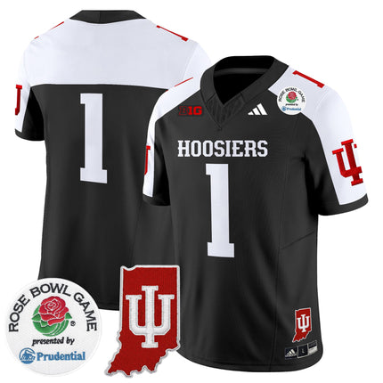 Men's Indiana Hoosiers 2025 Rose Bowl & Indiana State Patch Vapor Limited Jersey - All Stitched