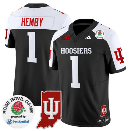 Men's Indiana Hoosiers 2025 Rose Bowl & Indiana State Patch Vapor Limited Jersey - All Stitched