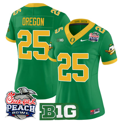 Women's Oregon Ducks 2026 Peach Bowl Vapor Limited Jersey - All Stitched