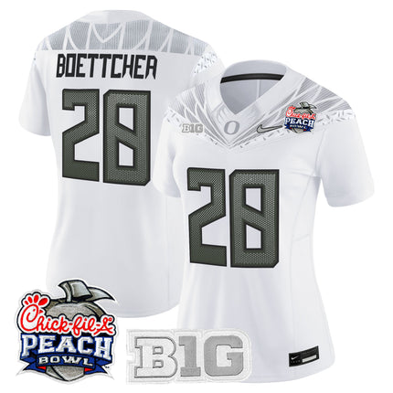 Women's Oregon Ducks 2026 Peach Bowl Vapor Limited Jersey - All Stitched