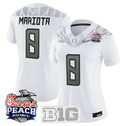 Women's Oregon Ducks 2026 Peach Bowl Vapor Limited Jersey - All Stitched