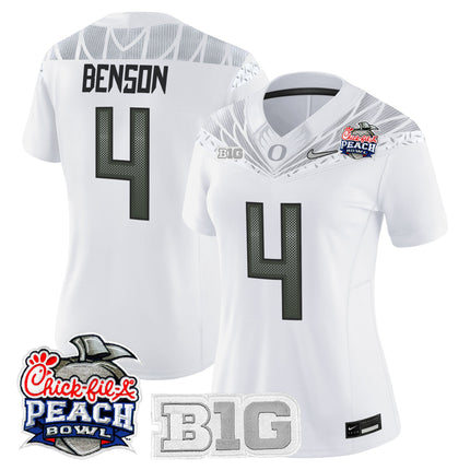 Women's Oregon Ducks 2026 Peach Bowl Vapor Limited Jersey - All Stitched
