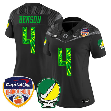 Women's Oregon Ducks "Grateful Ducks" Vapor Limited Jersey - 2025/26 Orange Bowl Patch - All Stitched