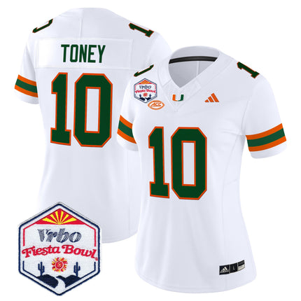 Women's Miami Hurricanes 2026 The Fiesta Bowl Vapor Limited Jersey - All Stitched