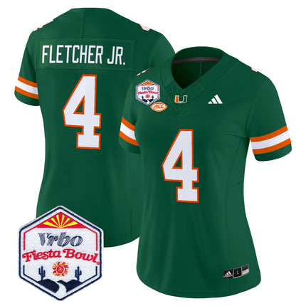 Women's Miami Hurricanes 2026 The Fiesta Bowl Vapor Limited Jersey - All Stitched