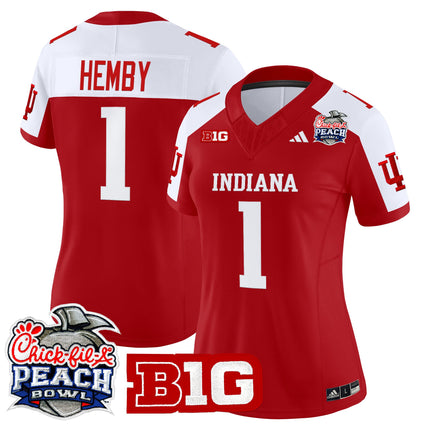 Women's Indiana Hoosiers 2026 Peach Bowl Vapor Limited Jersey - All Stitched