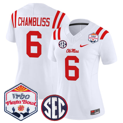 Women's Ole Miss Rebels 2026 The Fiesta Bowl Vapor Limited Jersey - All Stitched
