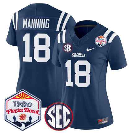 Women's Ole Miss Rebels 2026 The Fiesta Bowl Vapor Limited Jersey - All Stitched