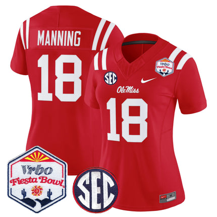 Women's Ole Miss Rebels 2026 The Fiesta Bowl Vapor Limited Jersey - All Stitched