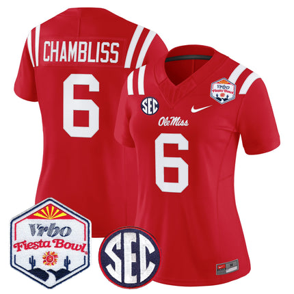 Women's Ole Miss Rebels 2026 The Fiesta Bowl Vapor Limited Jersey - All Stitched