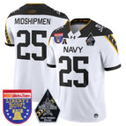White / #25 Midshipmen / S