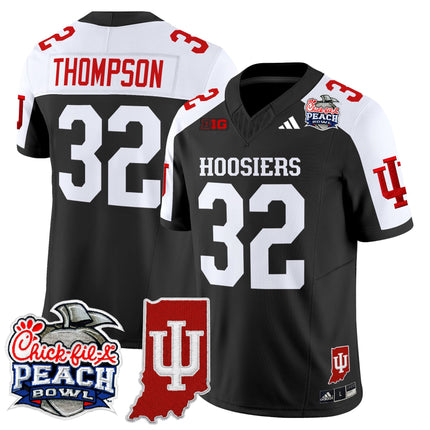 Men's Indiana Hoosiers 2026 Peach Bowl & Indiana State Patch Vapor Limited Jersey - All Stitched