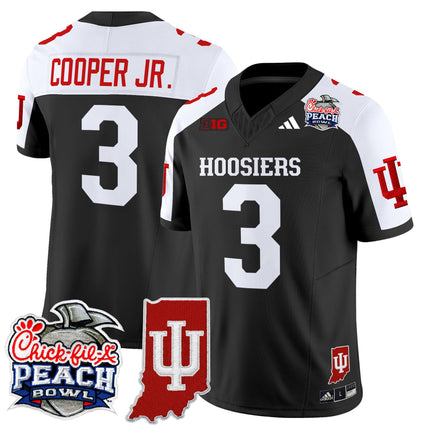 Men's Indiana Hoosiers 2026 Peach Bowl & Indiana State Patch Vapor Limited Jersey - All Stitched