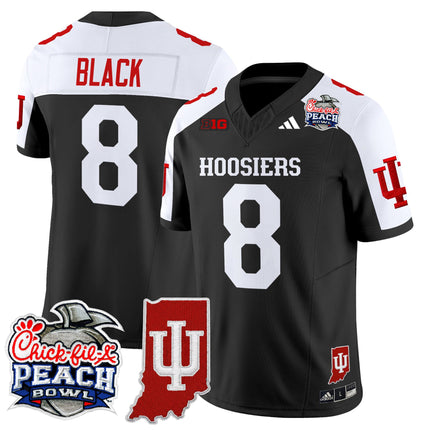 Men's Indiana Hoosiers 2026 Peach Bowl & Indiana State Patch Vapor Limited Jersey - All Stitched