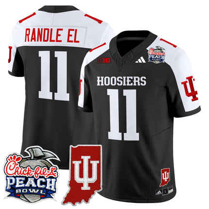Men's Indiana Hoosiers 2026 Peach Bowl & Indiana State Patch Vapor Limited Jersey - All Stitched
