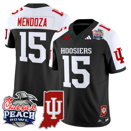Men's Indiana Hoosiers 2026 Peach Bowl & Indiana State Patch Vapor Limited Jersey - All Stitched