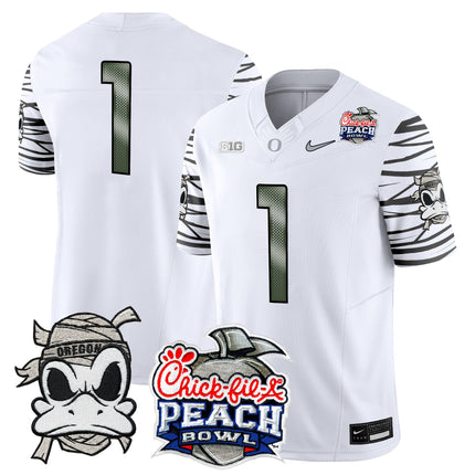 Men's Oregon Ducks "Mummy Duck" Vapor Limited Jersey - 2026 Peach Bowl Patch - All Stitched