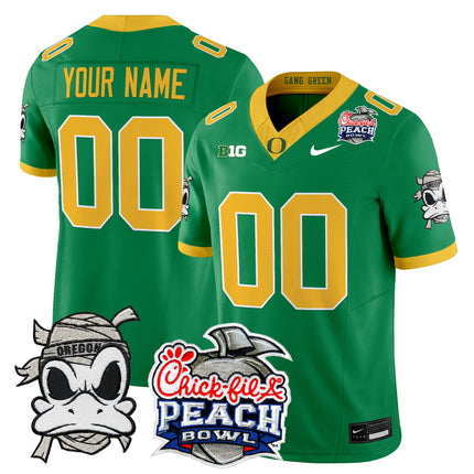 Oregon Ducks "Mummy Duck" Vapor Limited Custom Jersey - 2026 Peach Bowl Patch - All Stitched