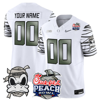 Oregon Ducks "Mummy Duck" Vapor Limited Custom Jersey - 2026 Peach Bowl Patch - All Stitched