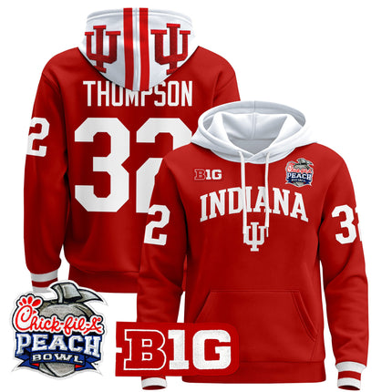 Men's Indiana Hoosiers 2026 Peach Bowl Premium Pullover Hoodie - All Stitched