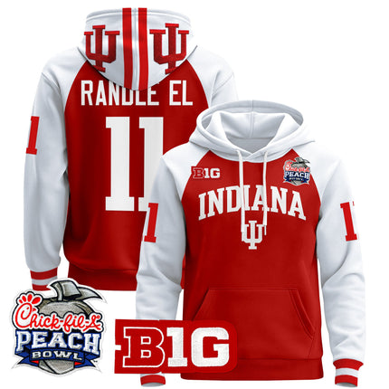 Men's Indiana Hoosiers 2026 Peach Bowl Premium Pullover Hoodie - All Stitched