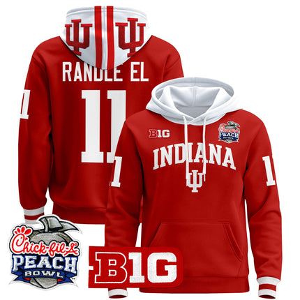 Men's Indiana Hoosiers 2026 Peach Bowl Premium Pullover Hoodie - All Stitched