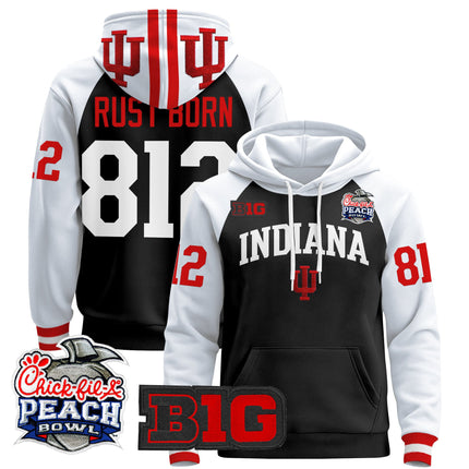 Men's Indiana Hoosiers 2026 Peach Bowl Premium Pullover Hoodie - All Stitched