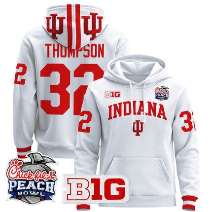 Men's Indiana Hoosiers 2026 Peach Bowl Premium Pullover Hoodie - All Stitched