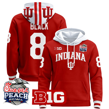 Men's Indiana Hoosiers 2026 Peach Bowl Premium Pullover Hoodie - All Stitched