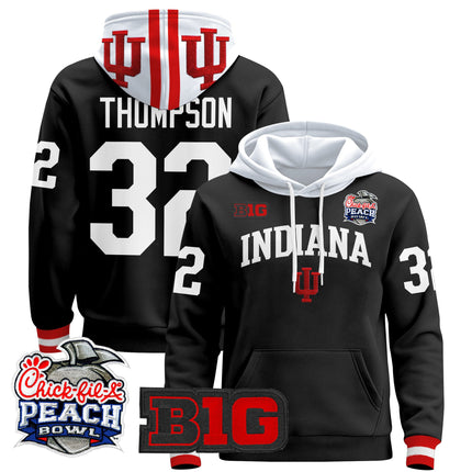 Men's Indiana Hoosiers 2026 Peach Bowl Premium Pullover Hoodie - All Stitched