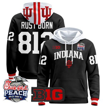 Men's Indiana Hoosiers 2026 Peach Bowl Premium Pullover Hoodie - All Stitched