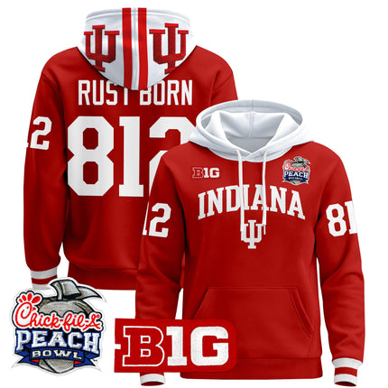 Men's Indiana Hoosiers 2026 Peach Bowl Premium Pullover Hoodie - All Stitched