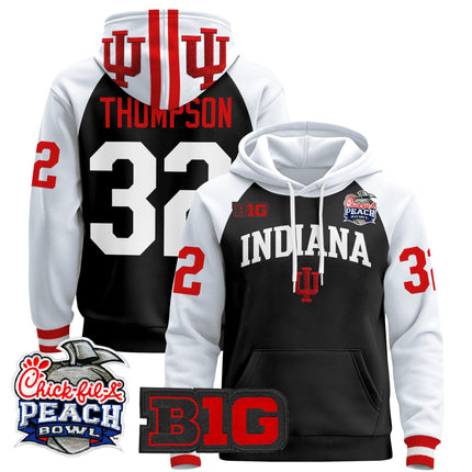 Men's Indiana Hoosiers 2026 Peach Bowl Premium Pullover Hoodie - All Stitched