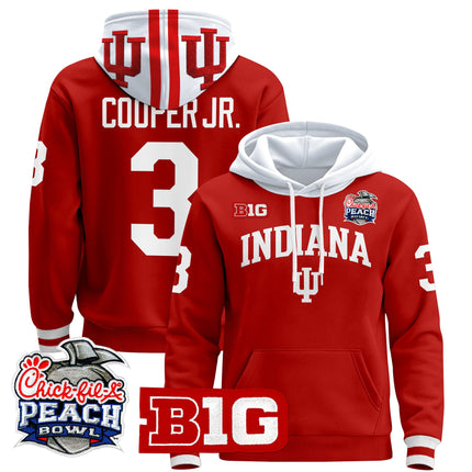Men's Indiana Hoosiers 2026 Peach Bowl Premium Pullover Hoodie - All Stitched