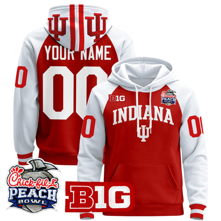 Indiana Hoosiers 2026 Peach Bowl Premium Custom Pullover Hoodie - All Stitched