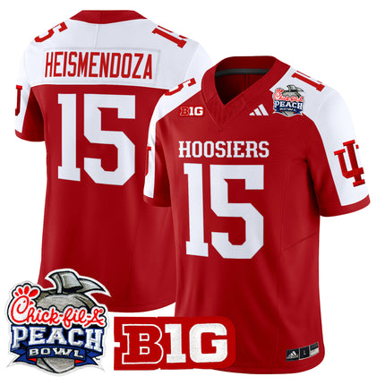 #15 Heismendoza Indiana Hoosiers 2026 Peach Bowl Vapor Limited Jersey - All Stitched