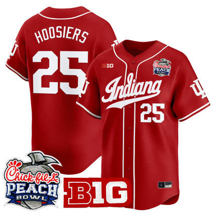 Men's Indiana Hoosiers 2026 Peach Bowl Vapor Baseball Jersey - All Stitched