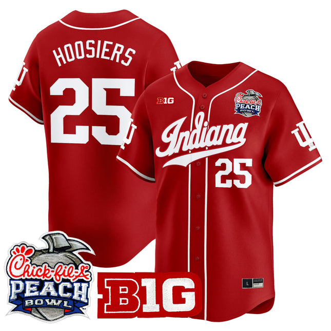 Men's Indiana Hoosiers 2026 Peach Bowl Vapor Baseball Jersey - All Stitched
