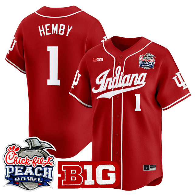 Men's Indiana Hoosiers 2026 Peach Bowl Vapor Baseball Jersey - All Stitched