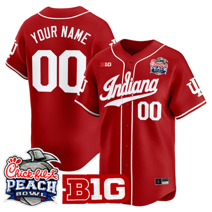 Indiana Hoosiers 2026 Peach Bowl Vapor Baseball Custom Jersey - All Stitched