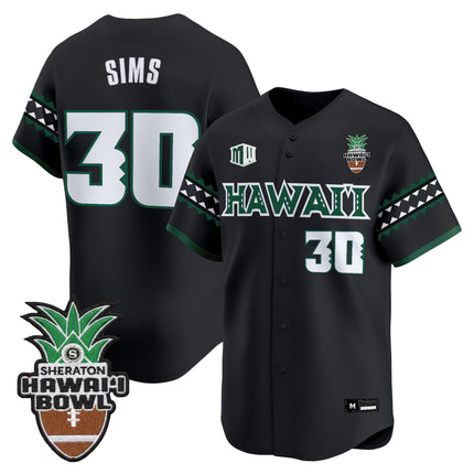Men's Hawai'i Rainbow Warriors 2025 Hawai'i Bowl Vapor Baseball Jersey - All Stitched