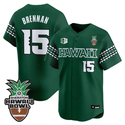 Men's Hawai'i Rainbow Warriors 2025 Hawai'i Bowl Vapor Baseball Jersey - All Stitched