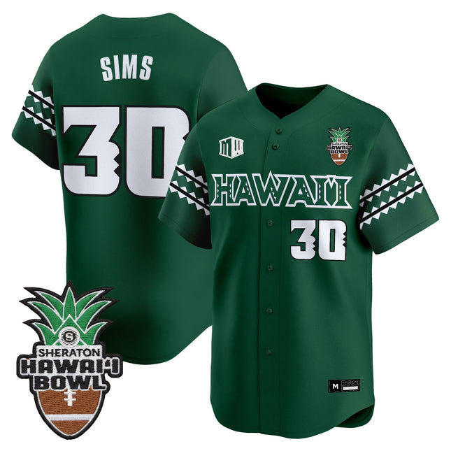 Men's Hawai'i Rainbow Warriors 2025 Hawai'i Bowl Vapor Baseball Jersey - All Stitched