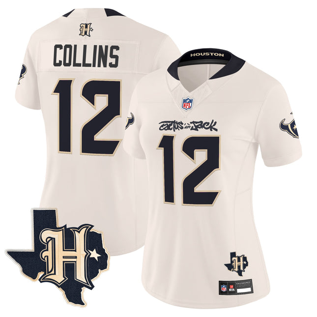Women's Houston Texans x Cactus Jack Vapor Limited Jersey - All Stitched