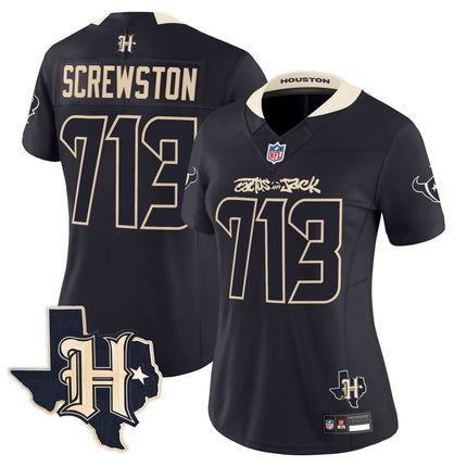 Women's Houston Texans x Cactus Jack Vapor Limited Jersey - All Stitched