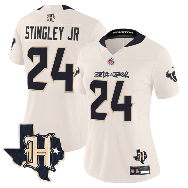 Women's Houston Texans x Cactus Jack Vapor Limited Jersey - All Stitched