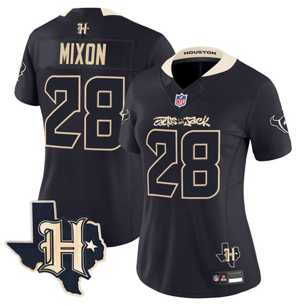 Women's Houston Texans x Cactus Jack Vapor Limited Jersey - All Stitched
