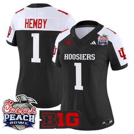 Women's Indiana Hoosiers 2026 Peach Bowl Vapor Limited Jersey V2 - All Stitched