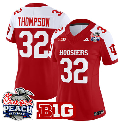 Women's Indiana Hoosiers 2026 Peach Bowl Vapor Limited Jersey V2 - All Stitched