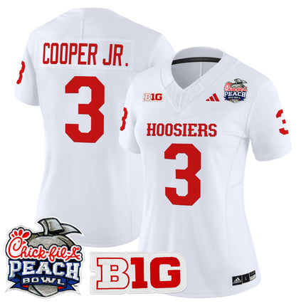 Women's Indiana Hoosiers 2026 Peach Bowl Vapor Limited Jersey V2 - All Stitched
